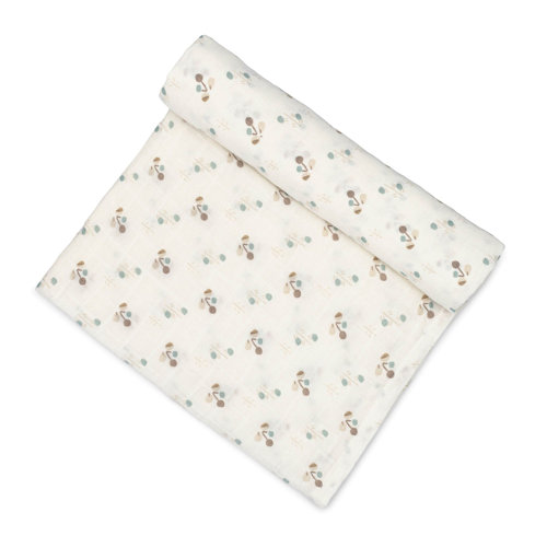 Crane Baby Organic Cotton Swaddle Blanket, 100 Organic Cotton, Poppy